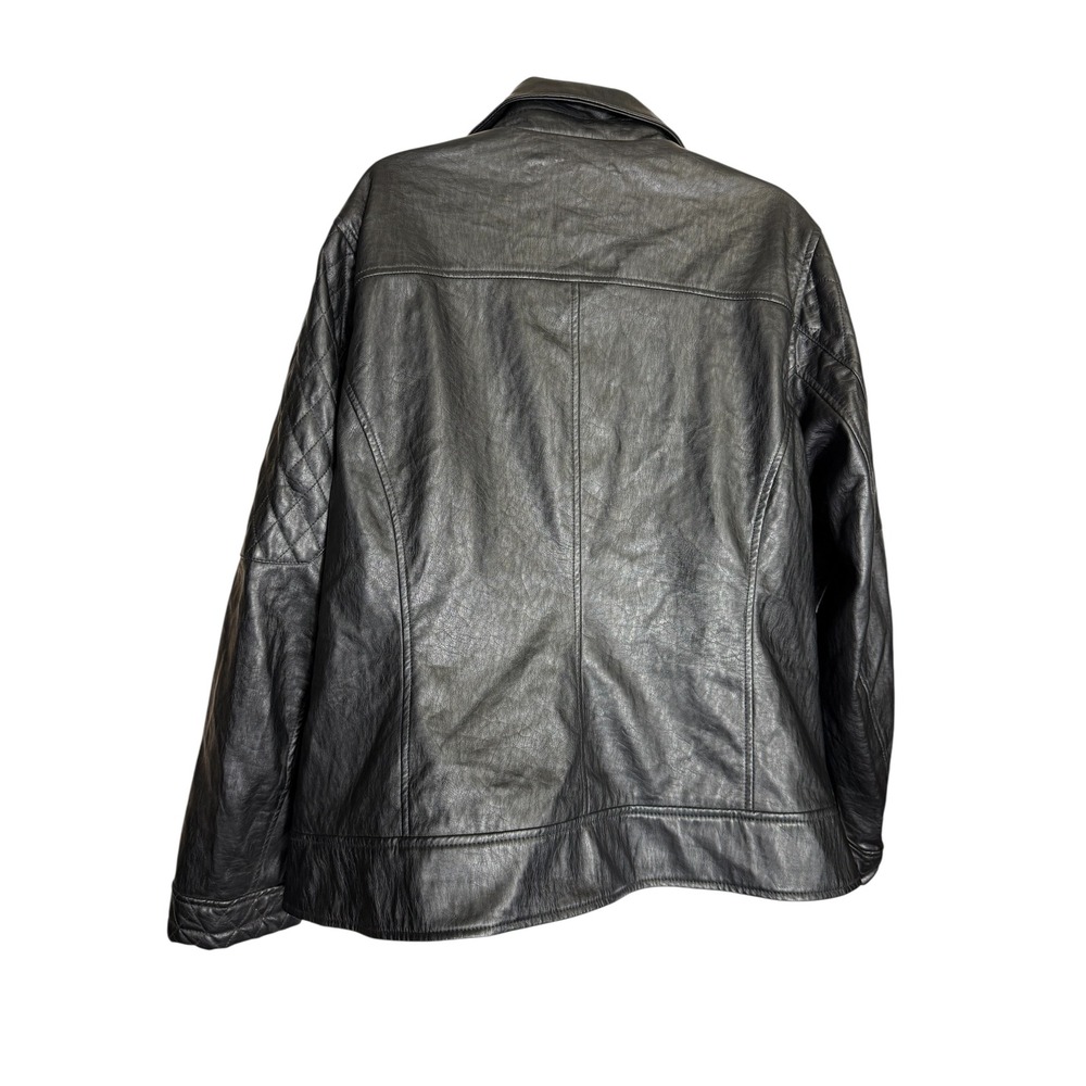 Sabrina Lauren Jacket Size 2X Womens Black Faux Leather PERFECT CONDITION - Picture 6 of 14